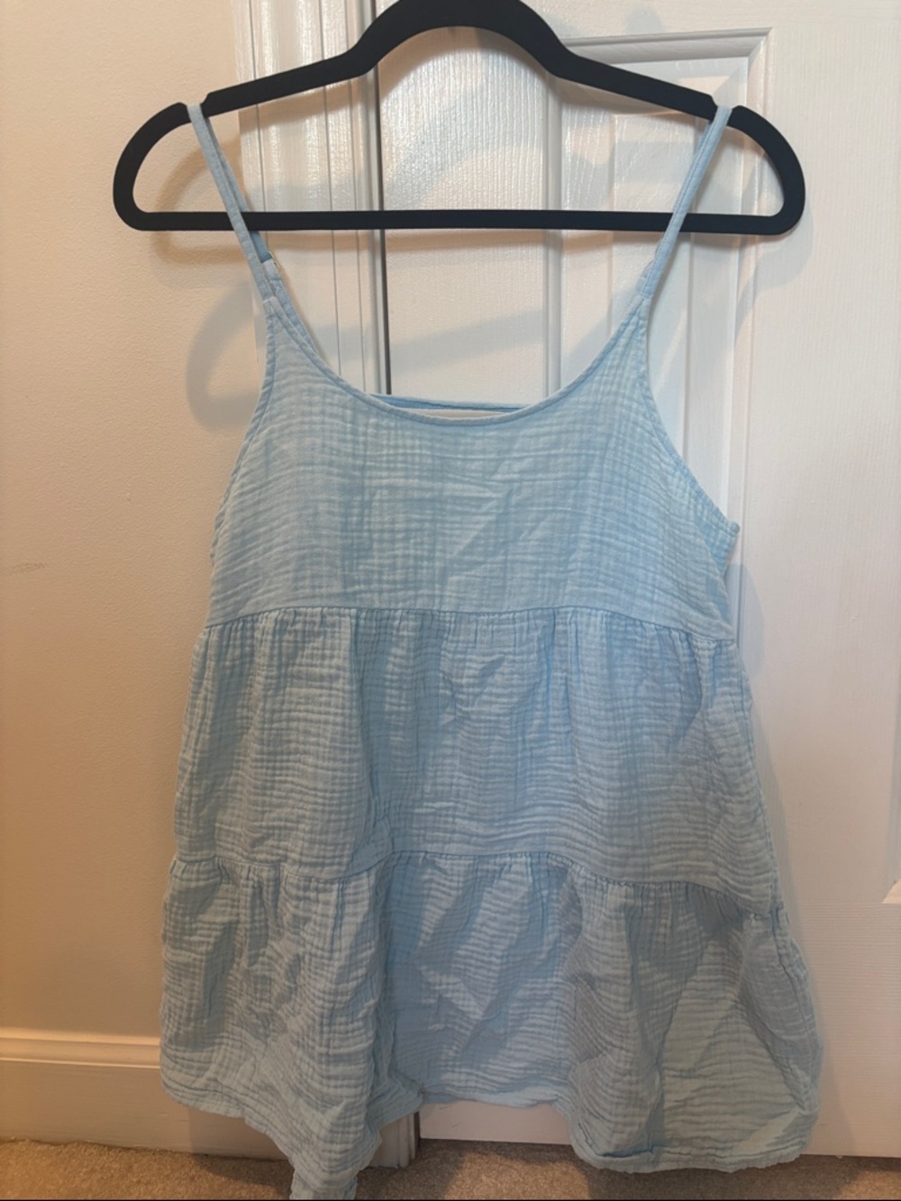 Light Blue Long Babydoll Style Shirt
